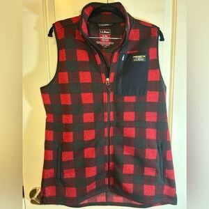L.L. Bean Buffalo Plaid Vest Size‎ Medium
